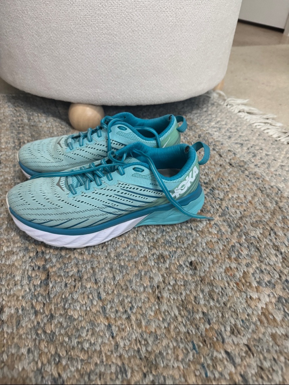 Hoka Arahi 4 Women's Running Shoes - Aqua Teal - Picture 3 of 5